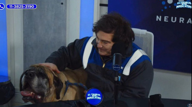 Milei sorprende en streaming con su perro Conan y anuncia donación de $1 M para refugios